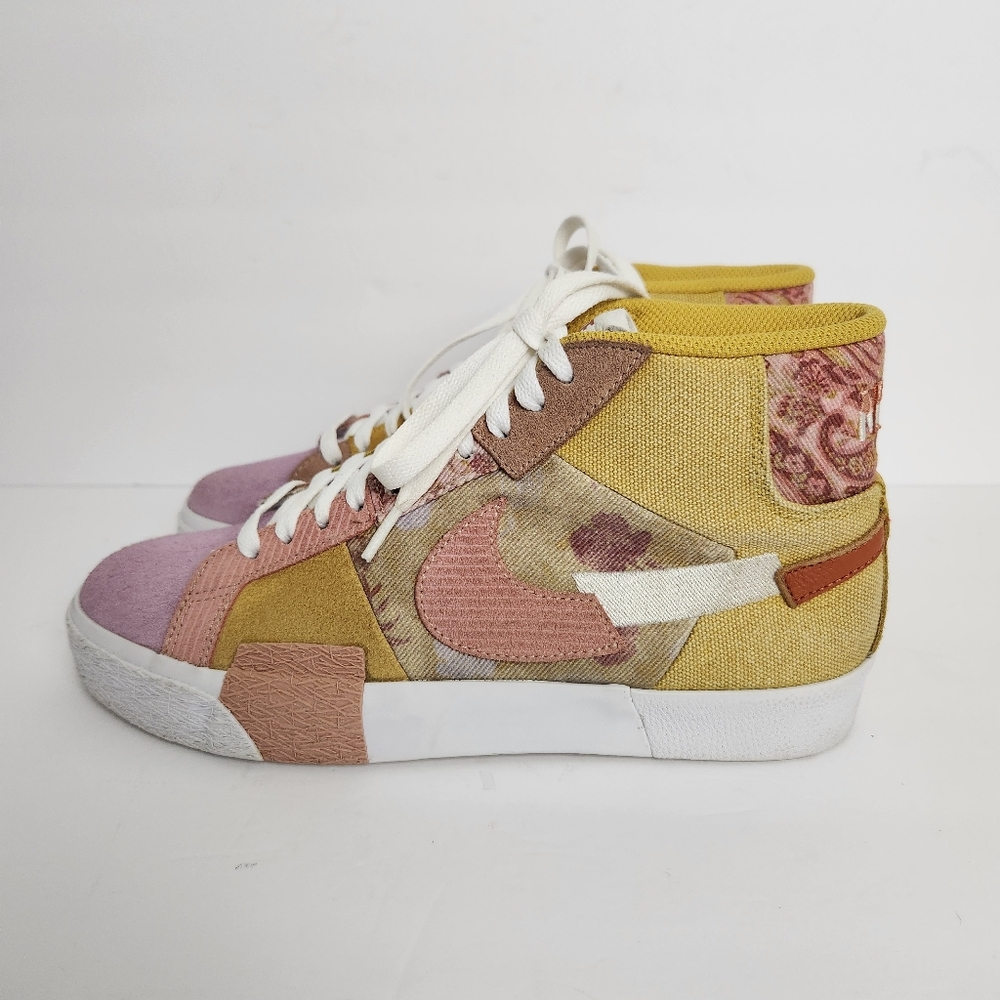 Nike SB Zoom Blazer Mid PRM Mens Size 7 Sanded Gold/White Sneakers DM0859-700 - Picture 4 of 10